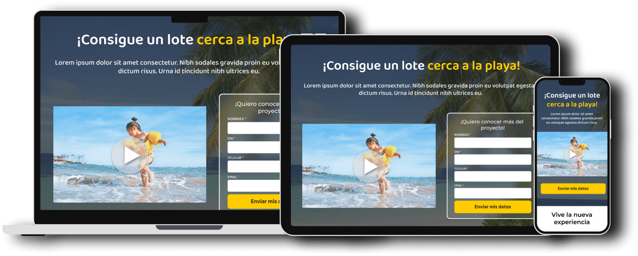 Landing page de bienes raíces responsive